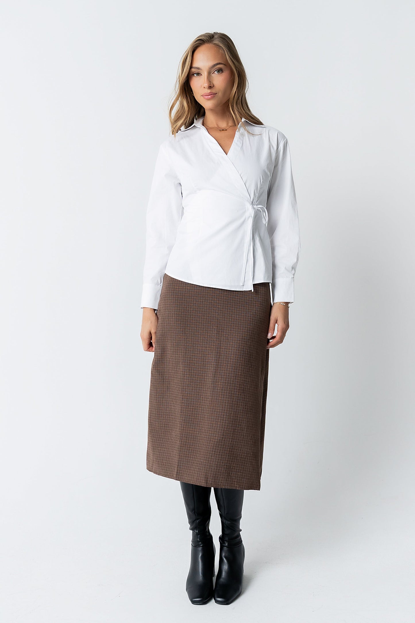 Miley Midi Skirt in Brown - FINAL SALE