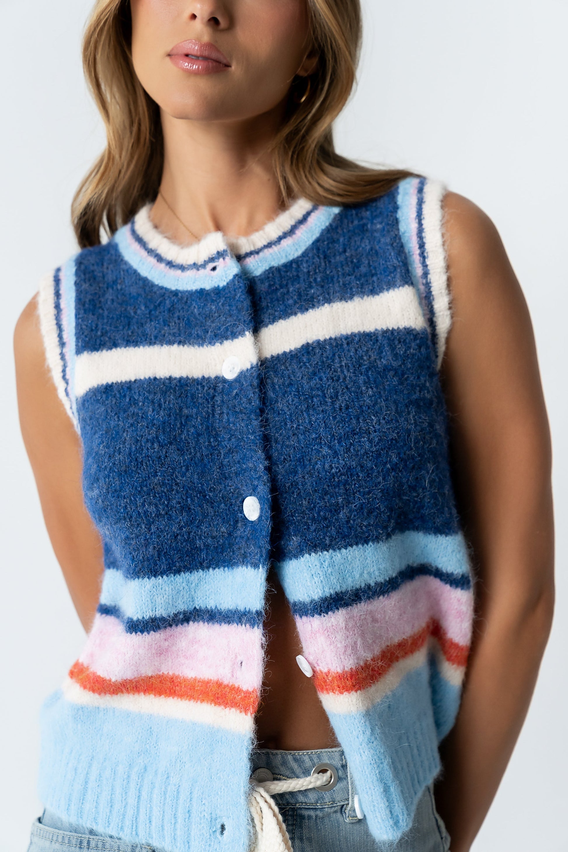 Roxie Striped Sweater Vest