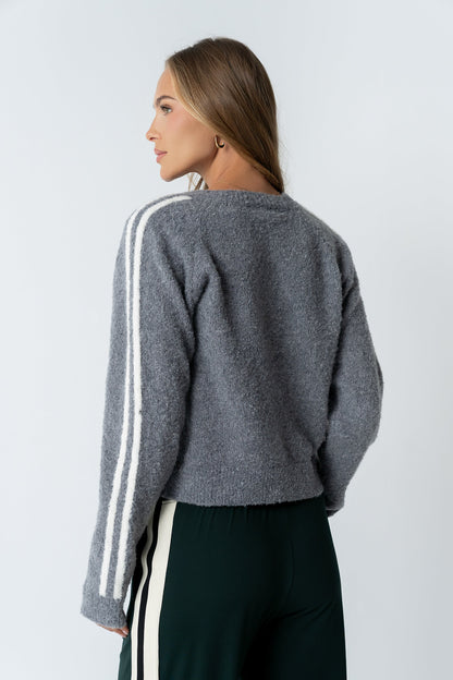 Joshua Striped Jacket in Heather Grey