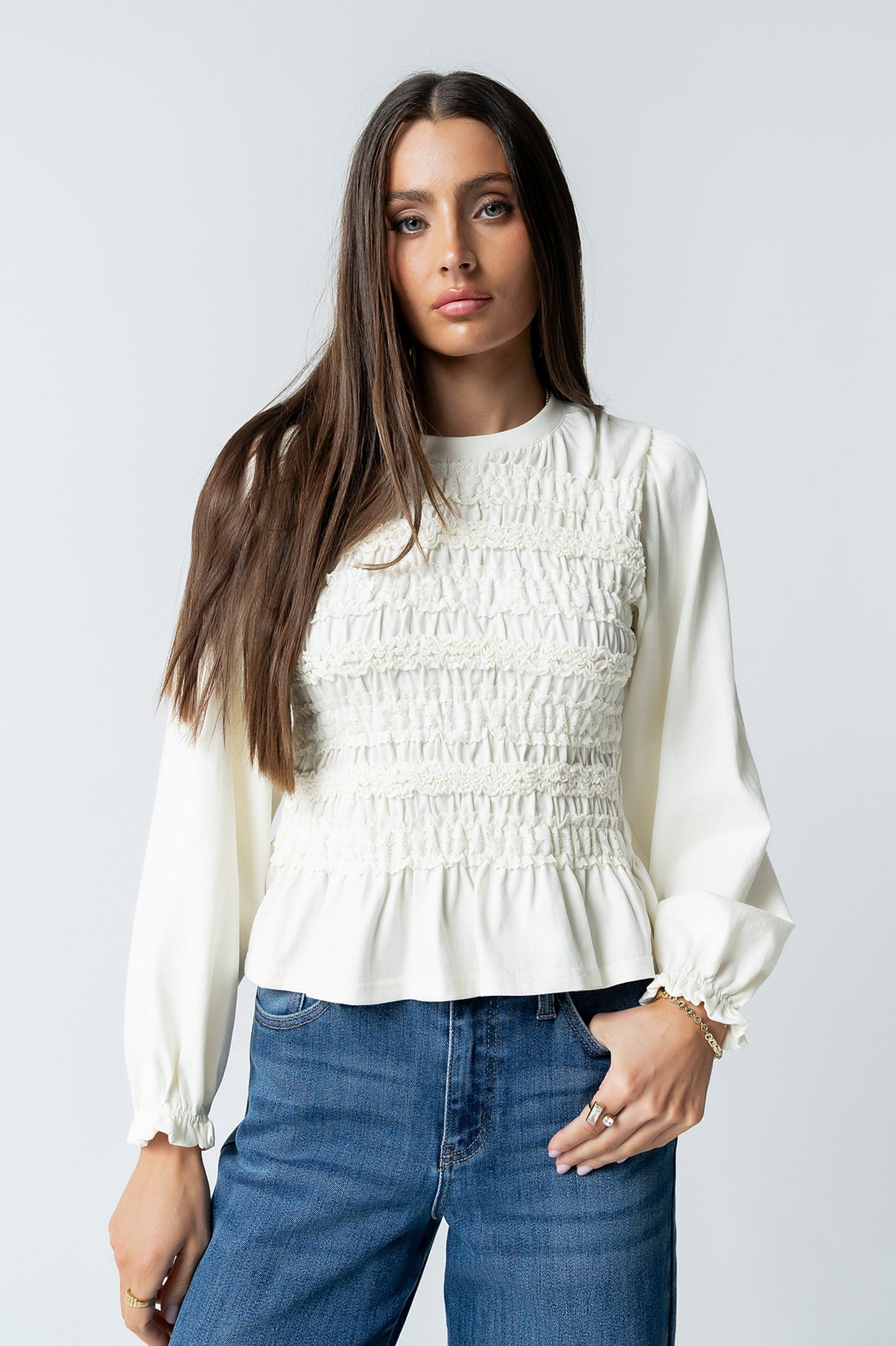 Jodie Shirred Top