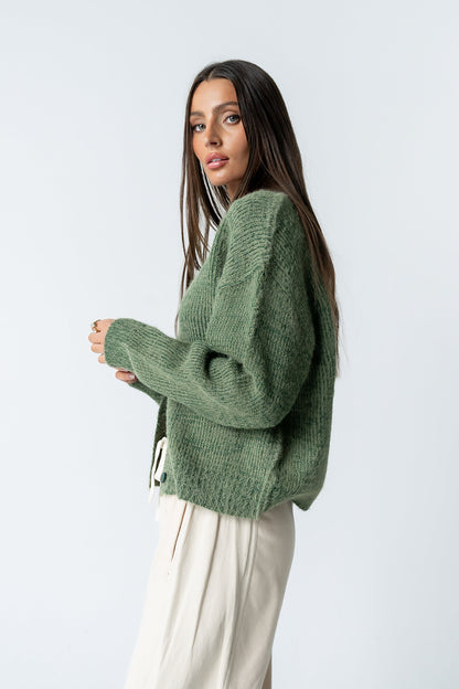 Russel Oversized Sweater in Green