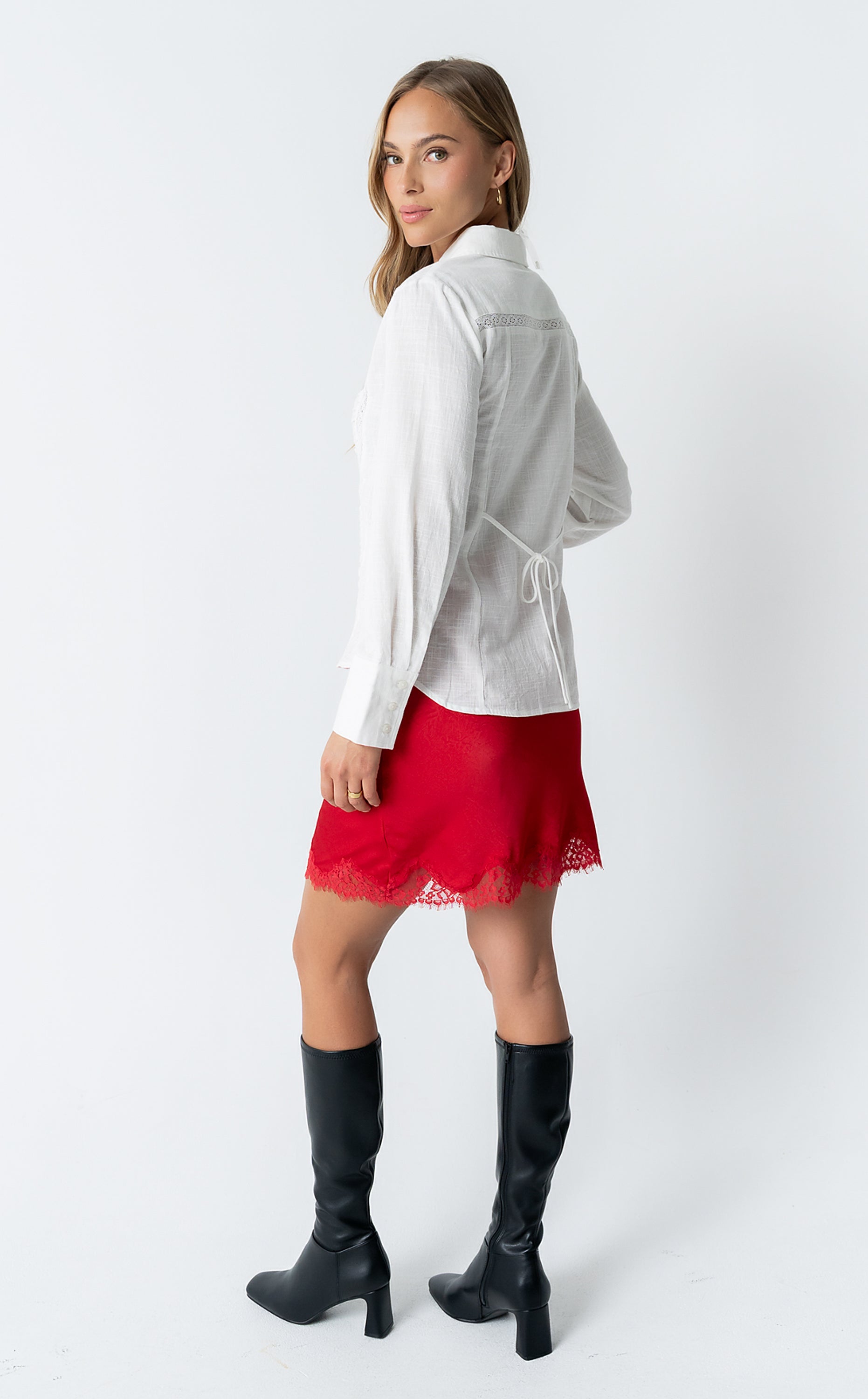Carlie Sheer Button Up