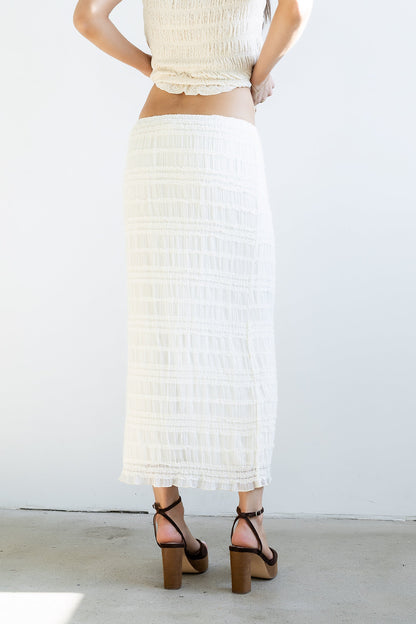 Marcus Chiffon Maxi Skirt in Cream