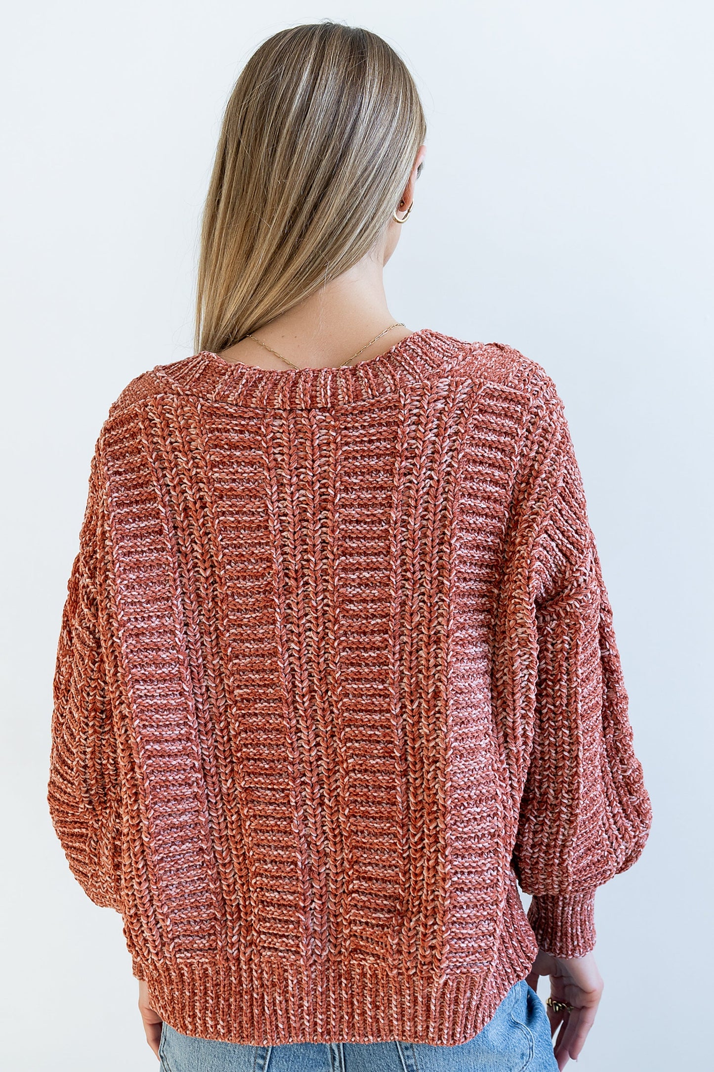Brett Oversized Cardigan in Brick