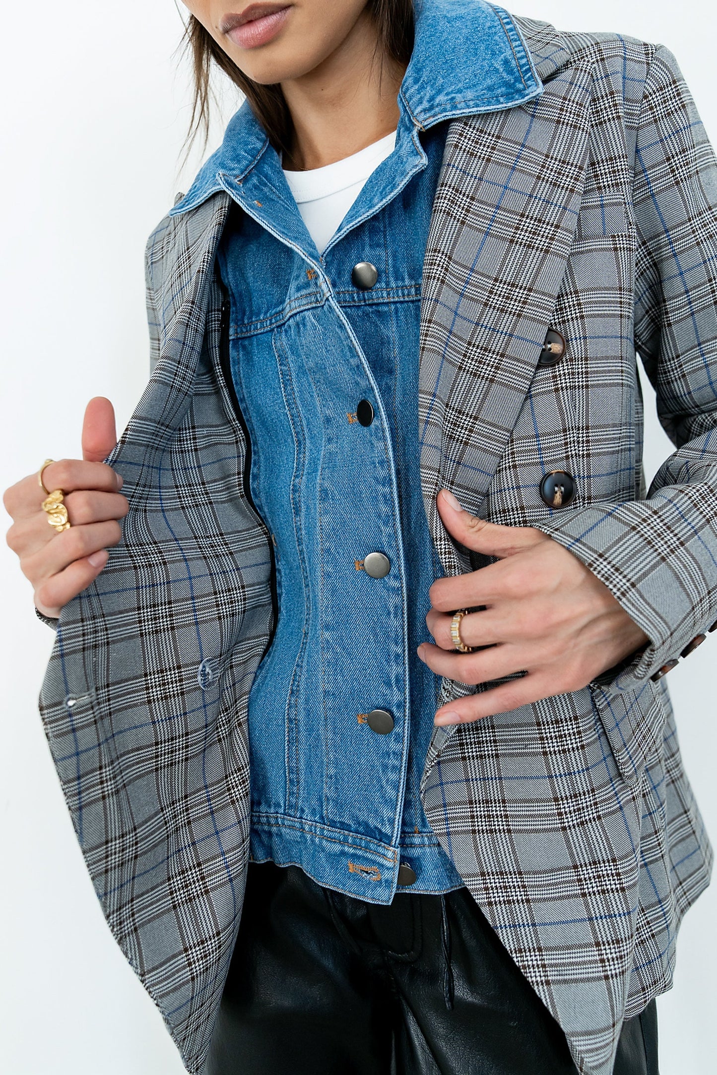 Daniel Mixed Media Blazer