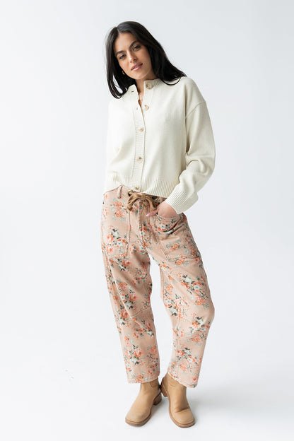 Kasen Knit Cardigan in Cream - FINAL SALE