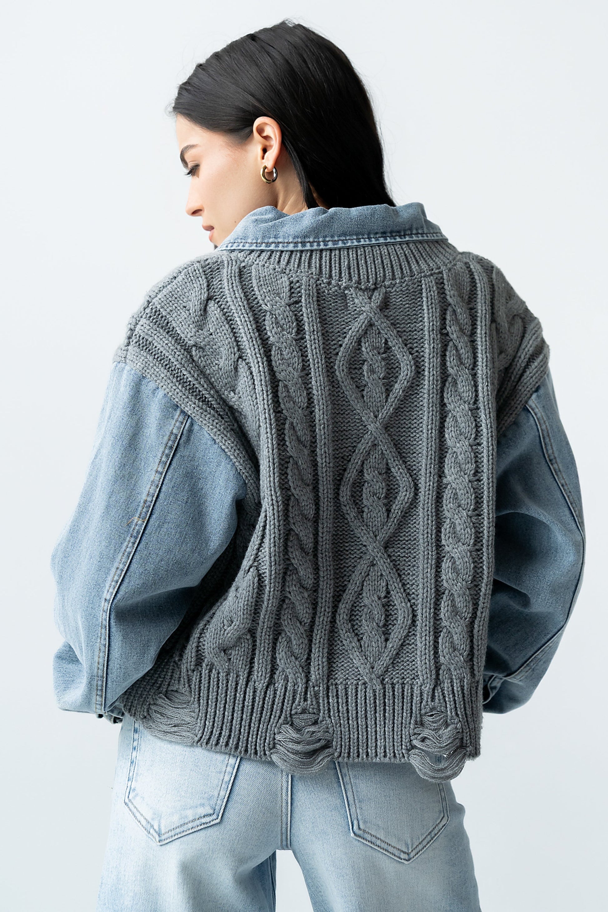 Selena Mixed Media Sweater