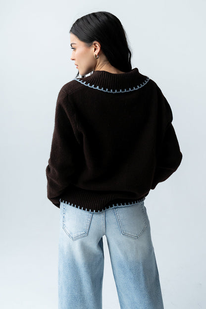 Michelle Contrast Sweater