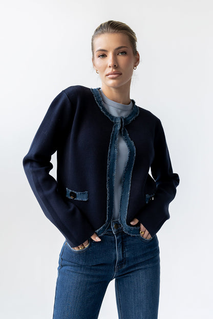 Topaz Contrast Cardigan