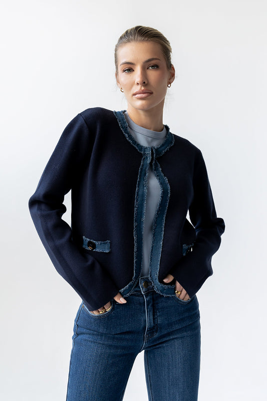 Topaz Contrast Cardigan
