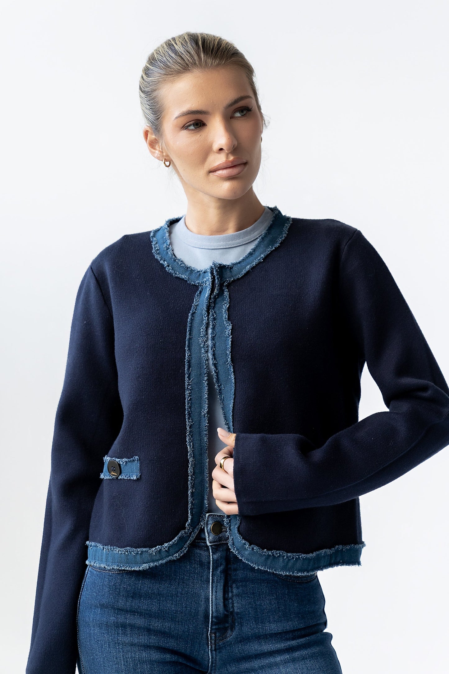 Topaz Contrast Cardigan