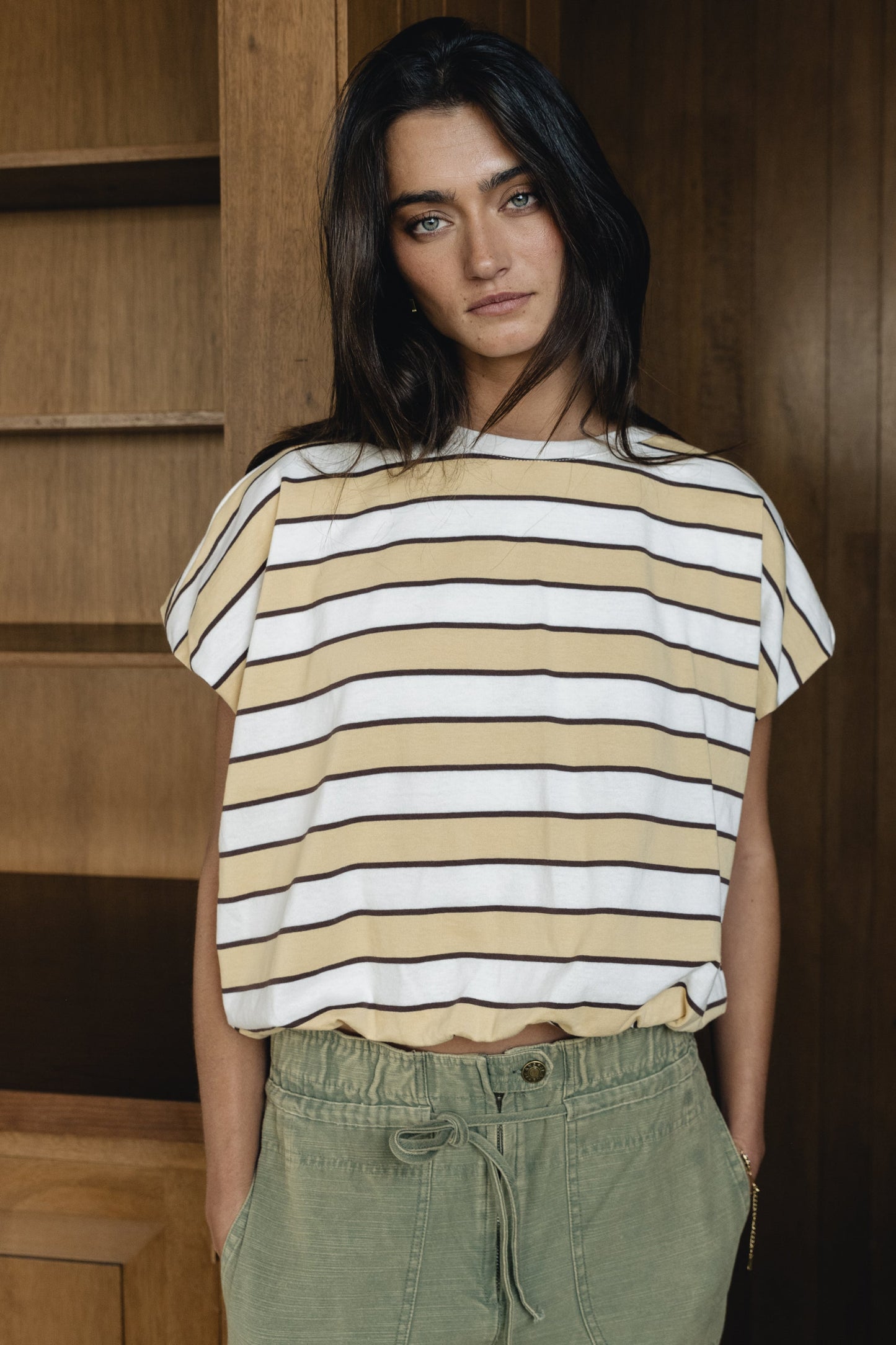 Ellie Striped Bubble Top