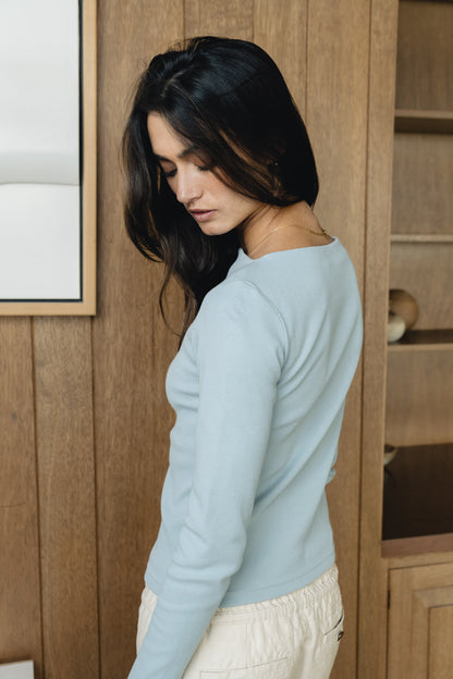 Becca Boatneck Top in Blue