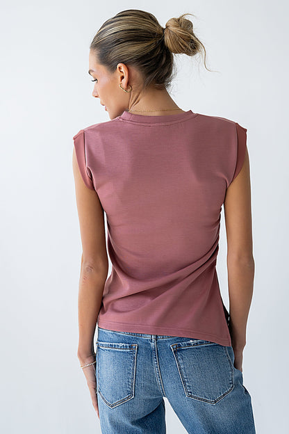 Johny Asymmetrical Top in Marsala