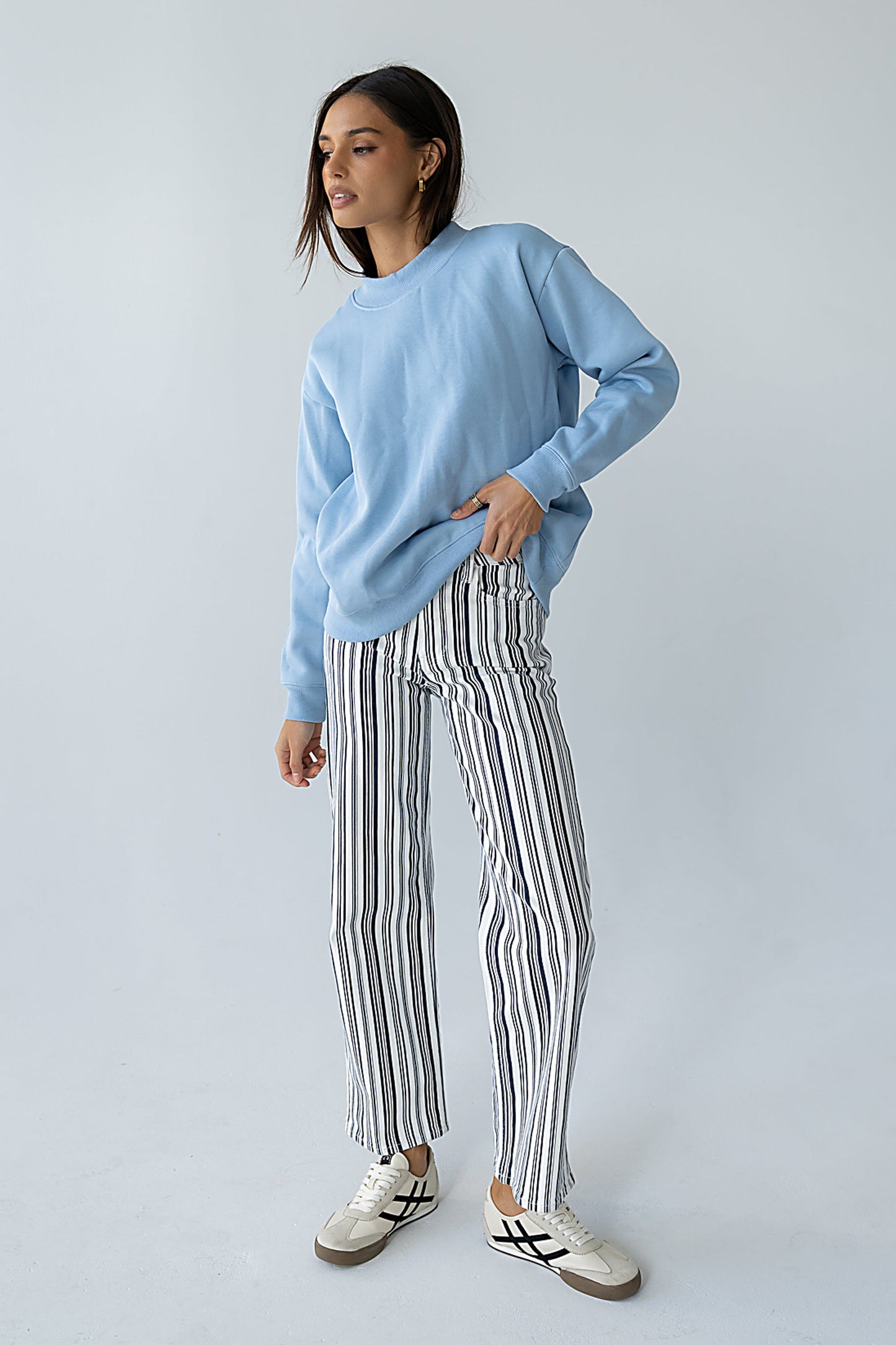 Marie Oversized Sweatshirt in Blue
