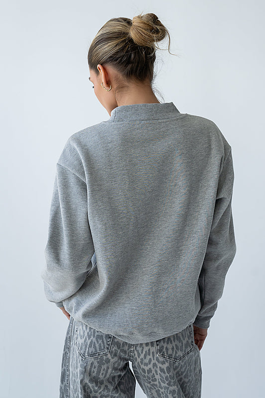 Marie Oversized Sweatshirt in Grey