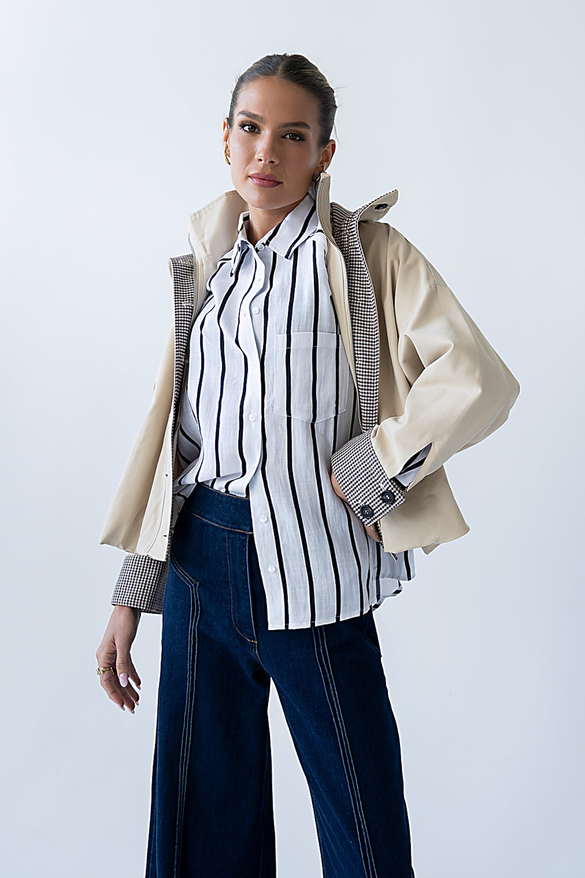 Ronie Striped Button Up