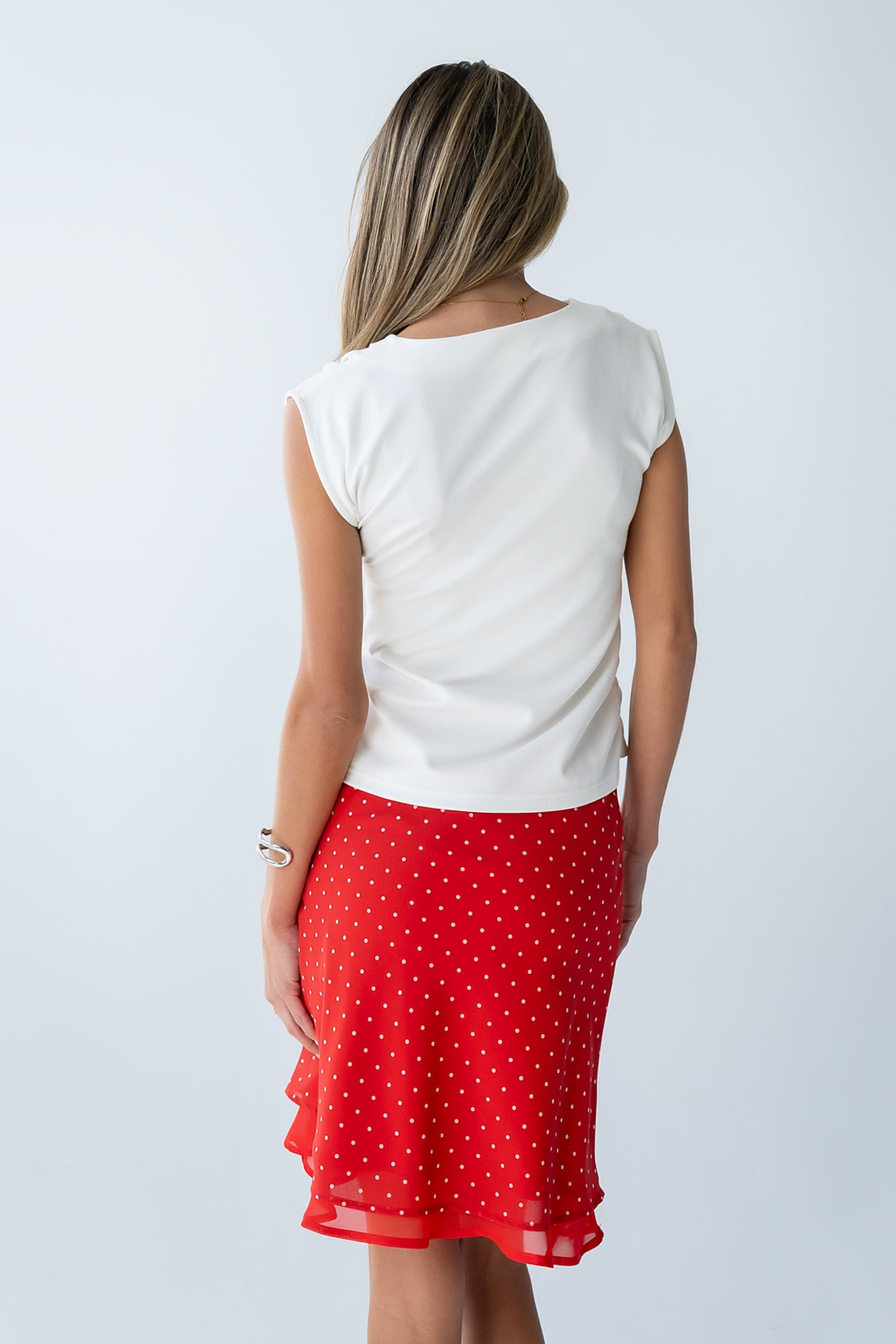 Kennedy Polka Dot Skirt in Red