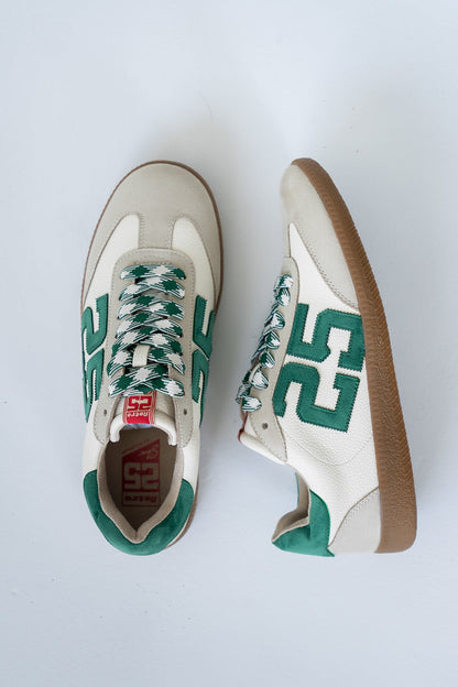 Kelly Retro Sneakers in Green-White