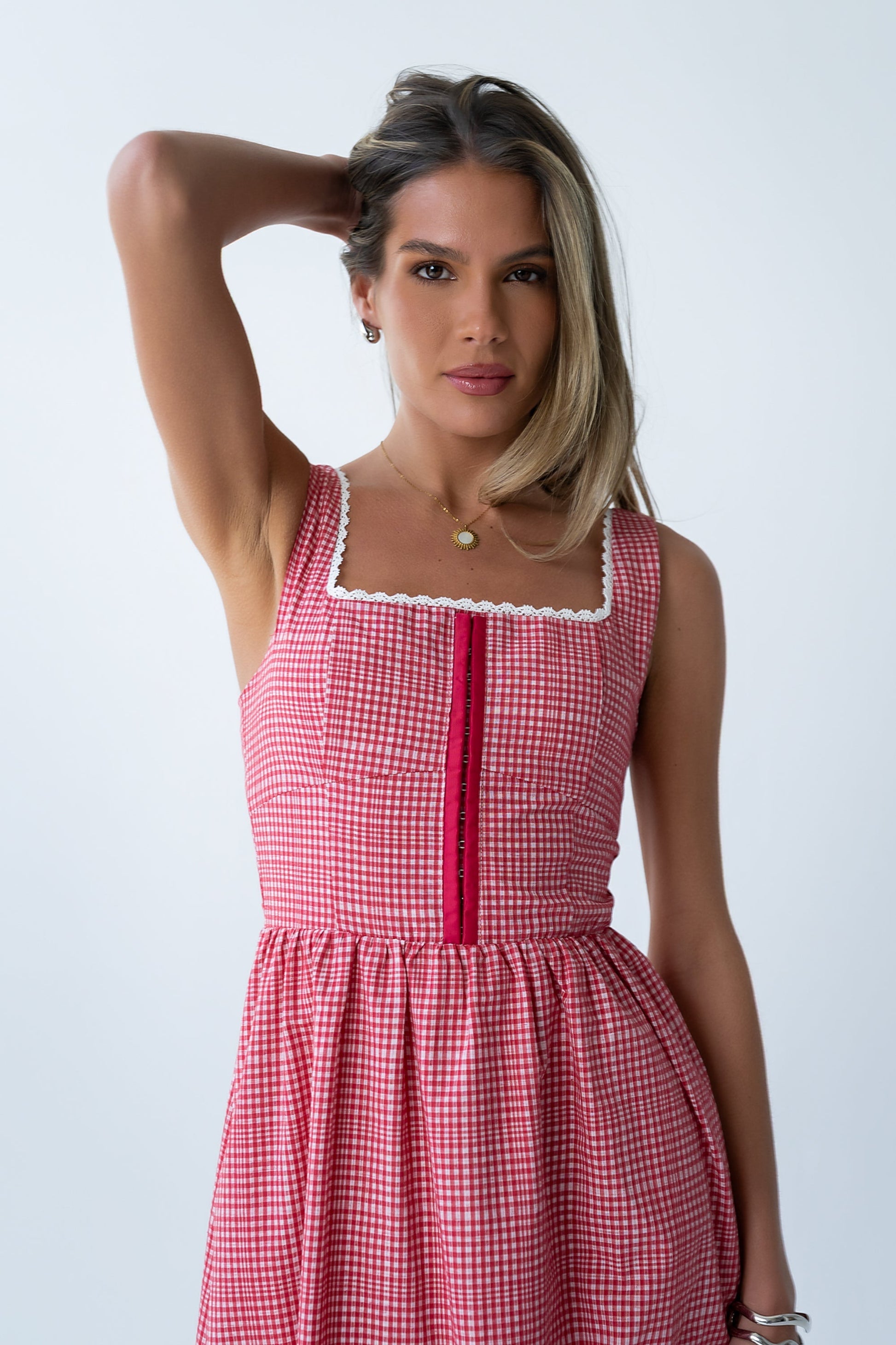 Kenzy Plaid Midi Dress