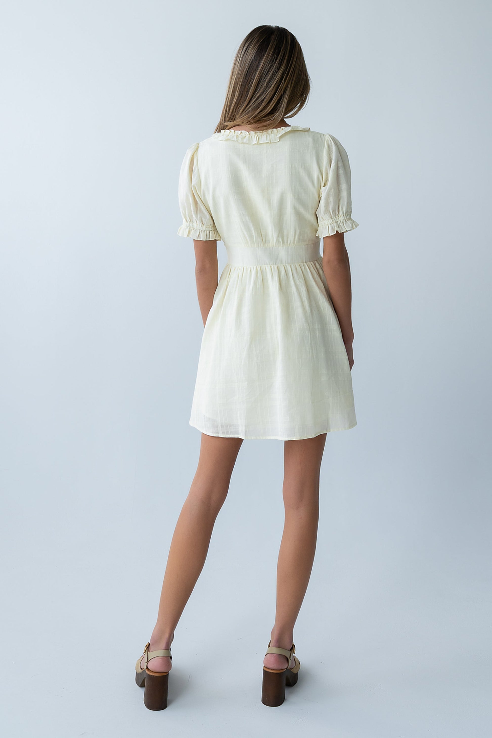 Jennie Mini Dress in Cream