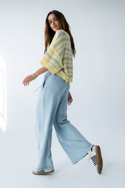 Katelyn Cropped Sweater Tee