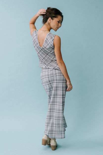 Jenna Plaid Blouse in Blue