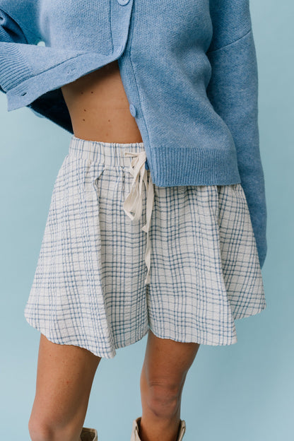 Katherine Plaid Shorts in Blue