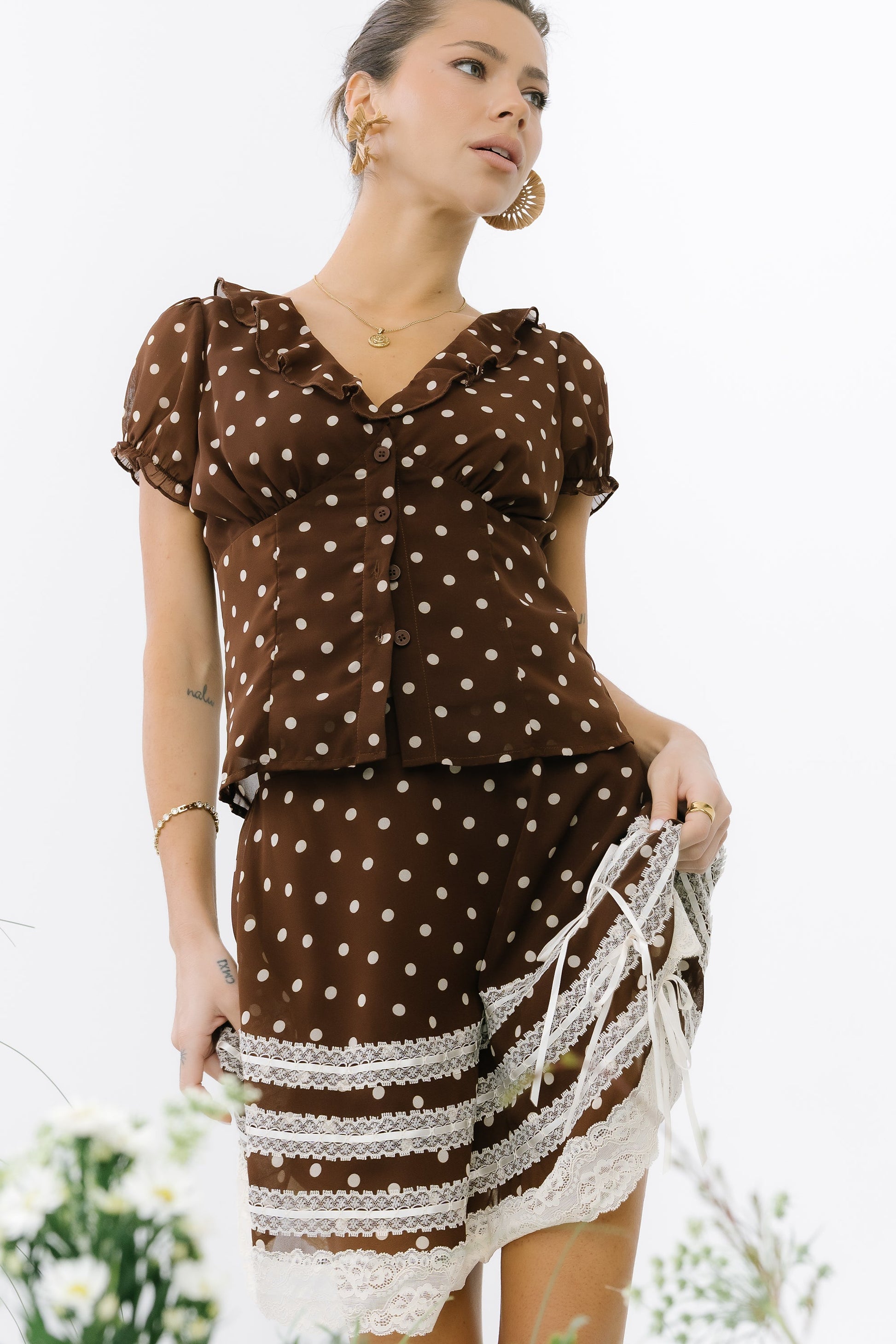 Nacie Polka Dot Blouse