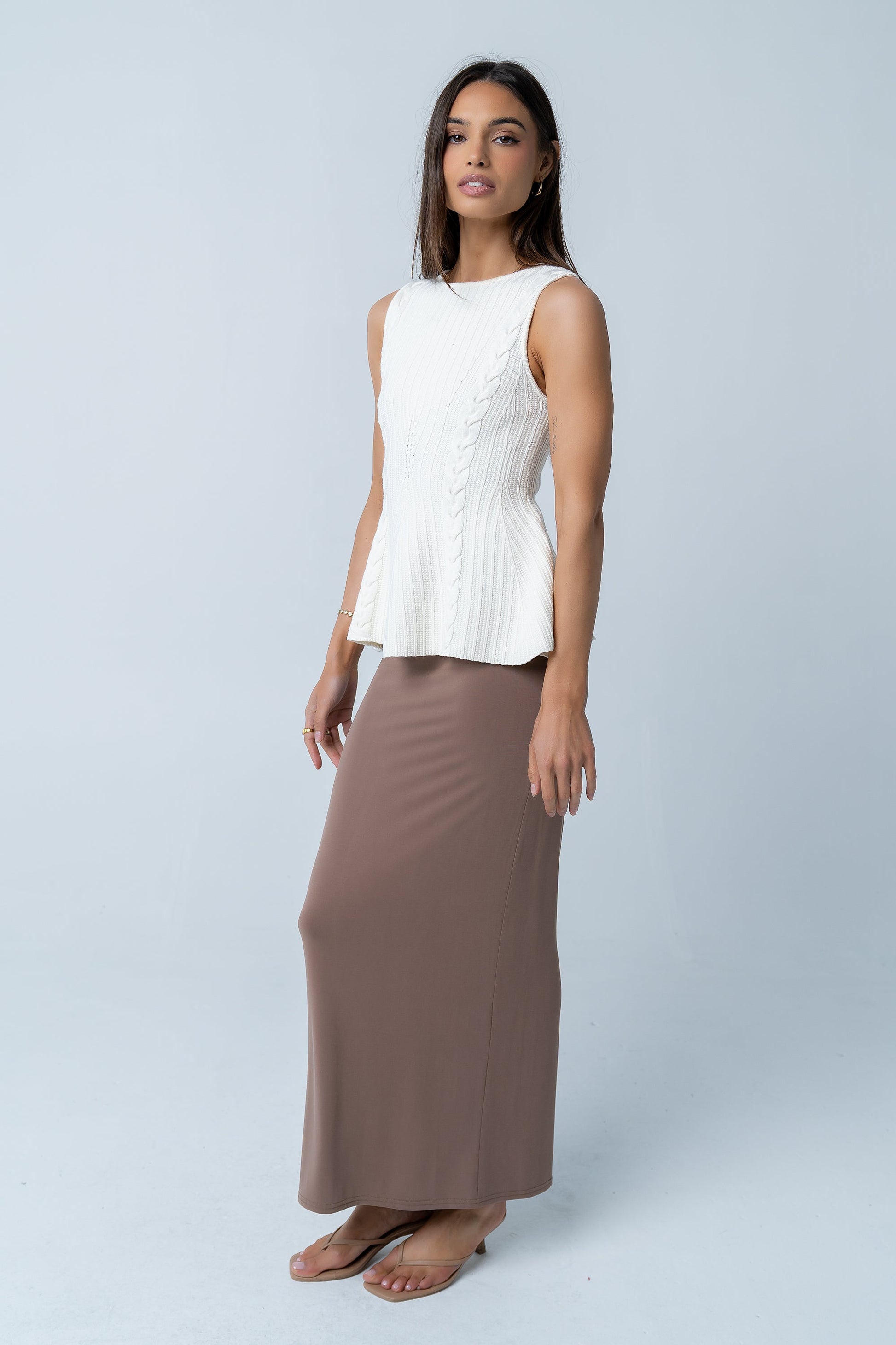 Nona Cable Knit Tank Top