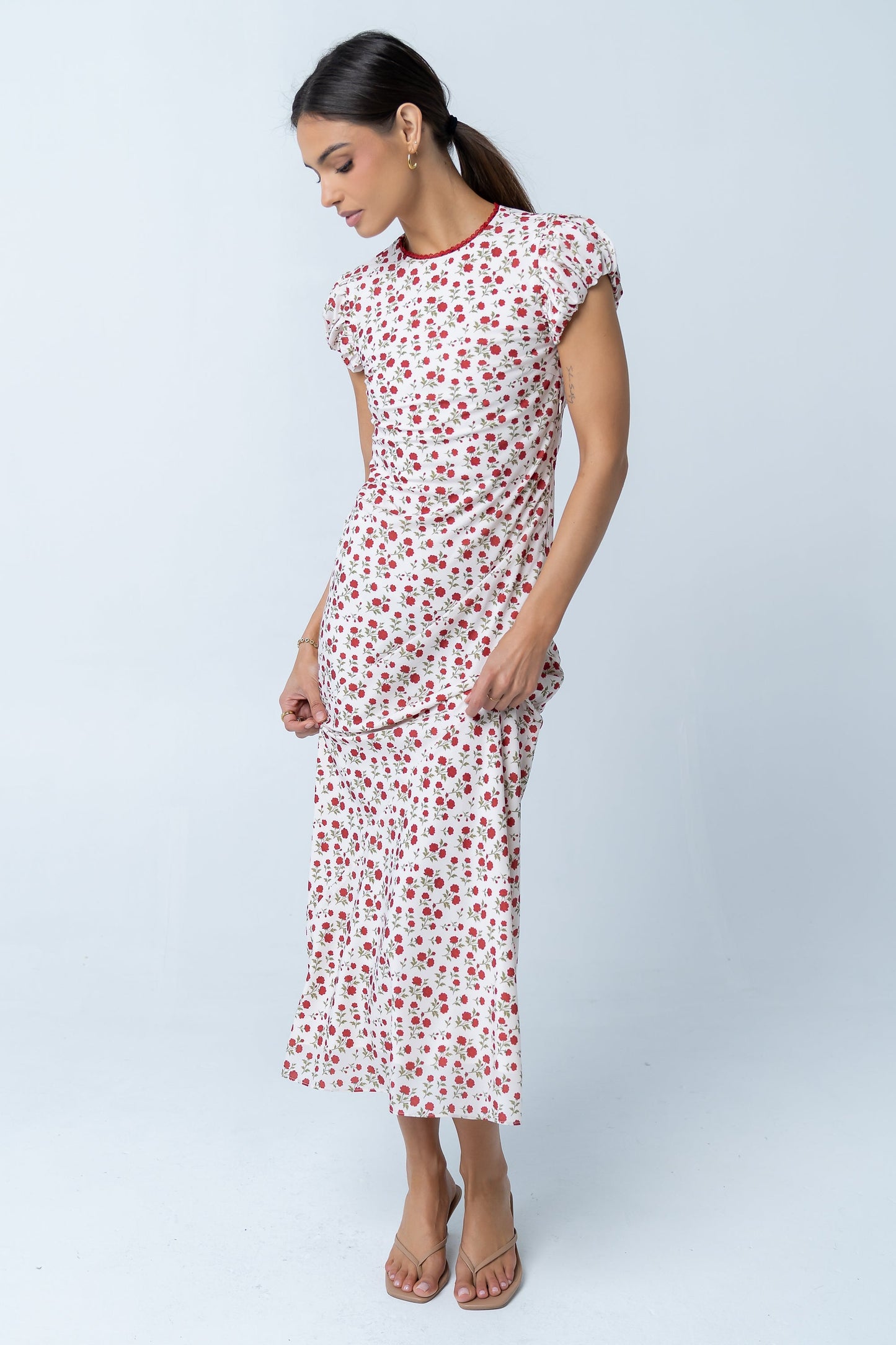 Ellianna Floral Maxi Dress in Cream