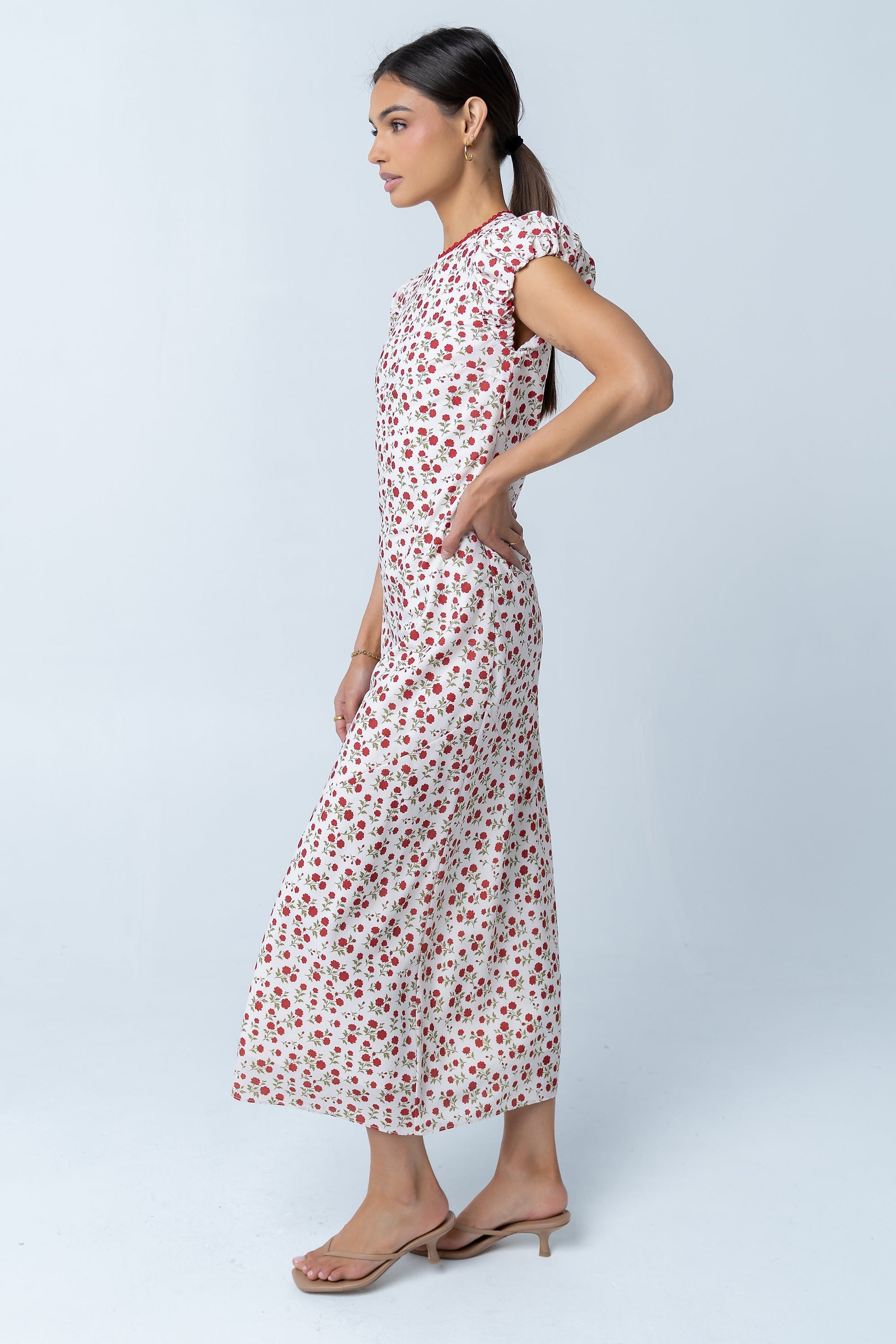Ellianna Floral Maxi Dress in Cream
