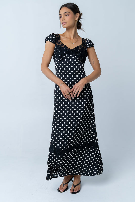 Marianna Polka Dot Maxi Dress
