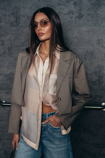 Crystal Cropped Blazer