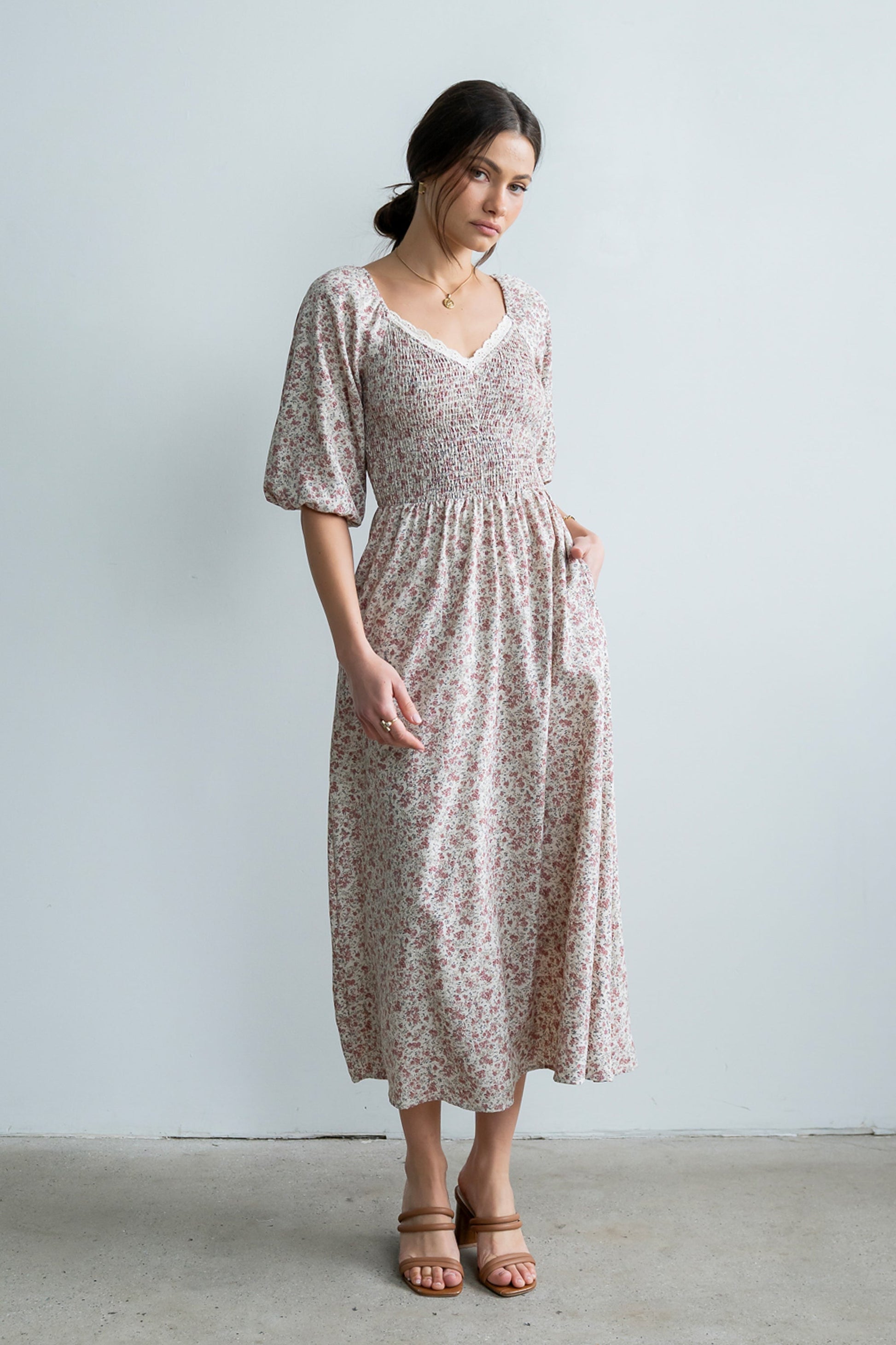 Darcey Smocked Maxi Dress