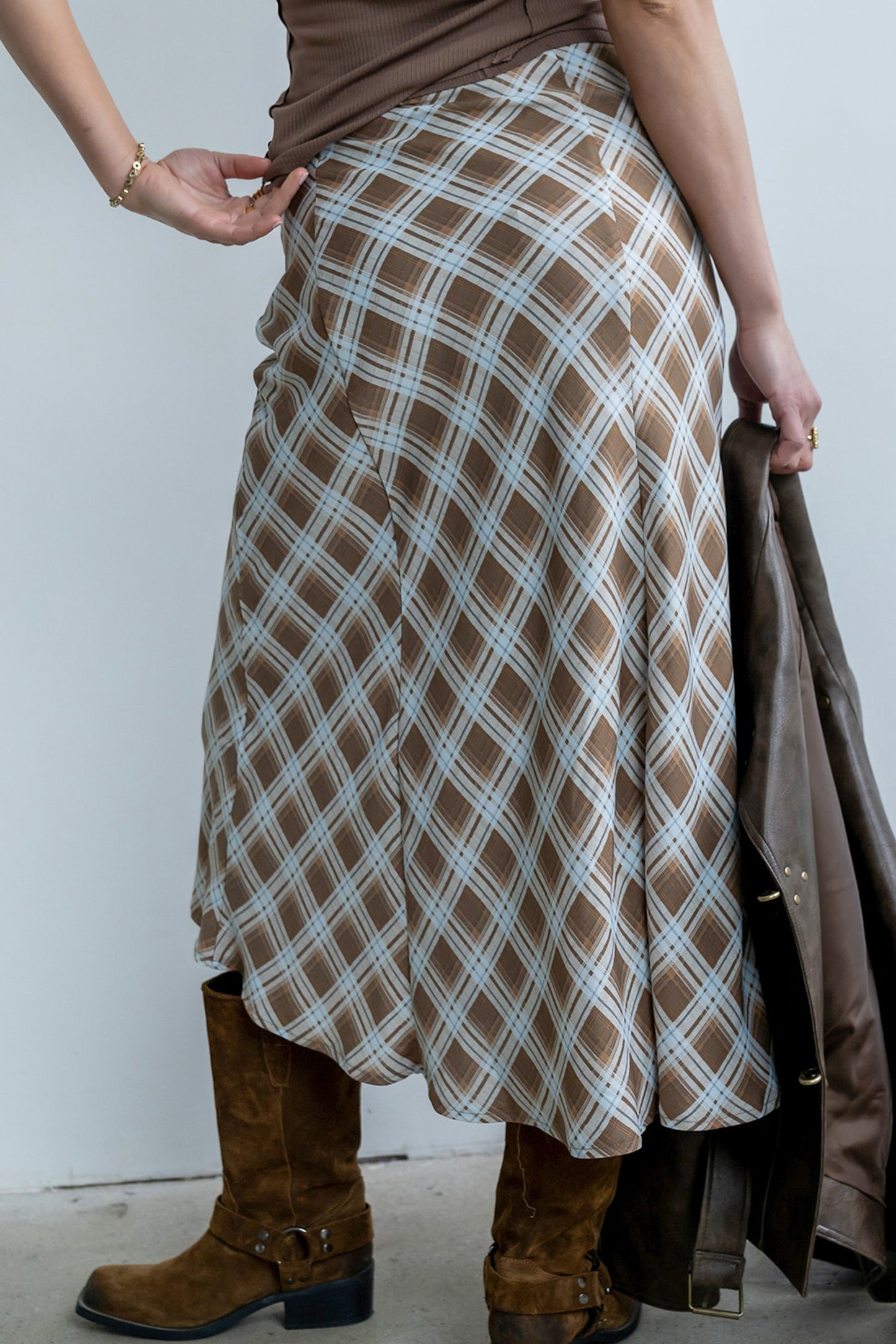 Zadie Plaid Maxi Skirt