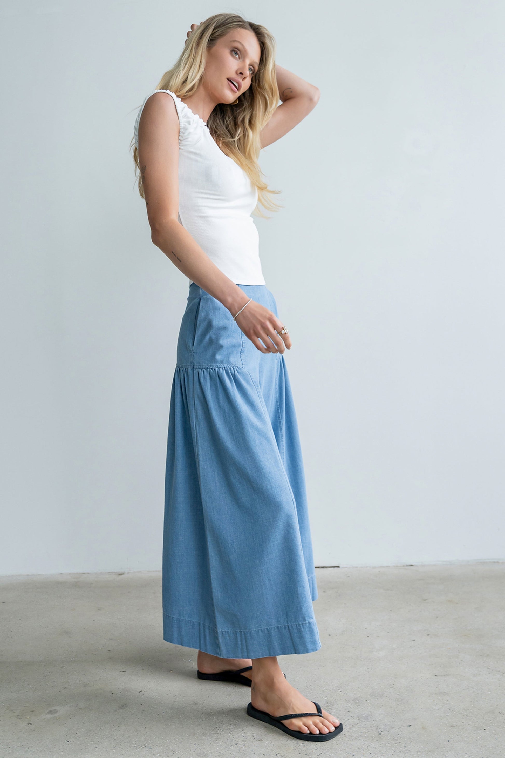 Kali Cropped Wide Leg Pants