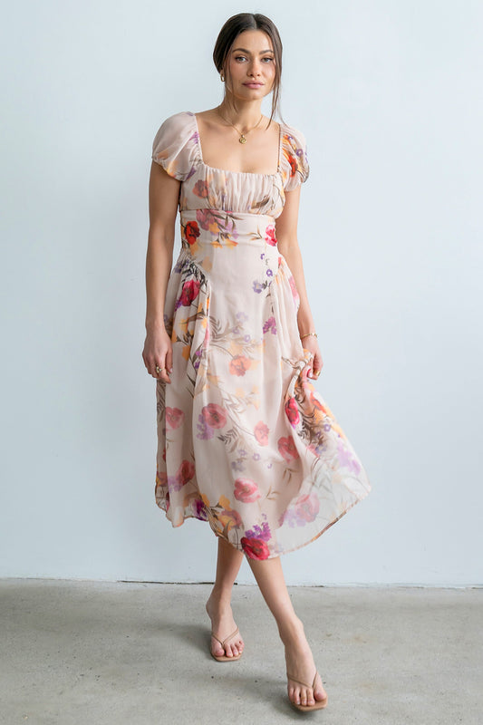 Carly Floral Midi Dress