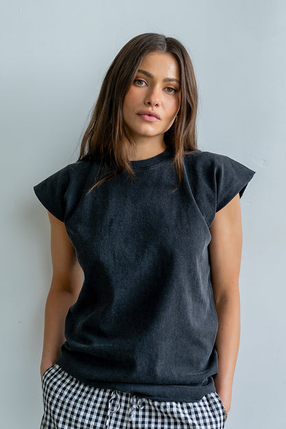 Vinnie Muscle Tee in Black