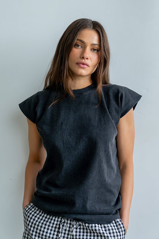 Vinnie Muscle Tee in Black