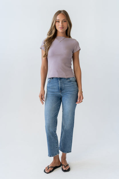 Martha Boatneck Top in Lavender