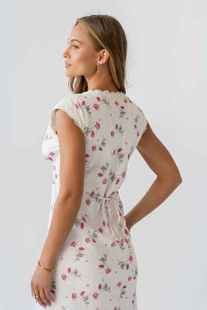 Brinkley Floral Maxi Dress in Berry