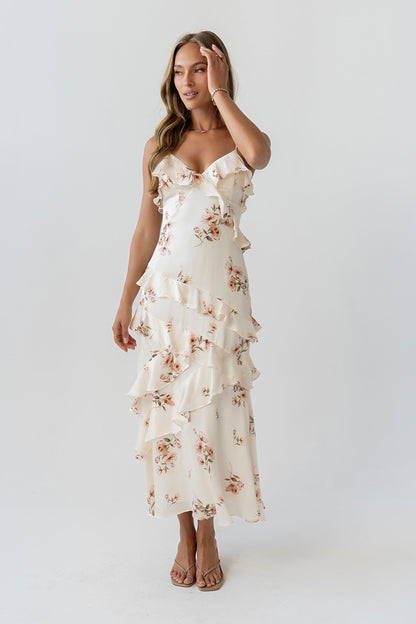 Kyler Ruffle Floral Maxi Dress