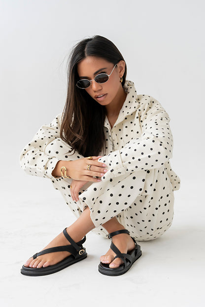 Priya Polka Dot Barrel Jeans