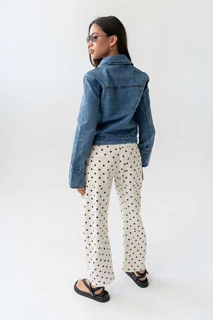 Priya Polka Dot Barrel Jeans
