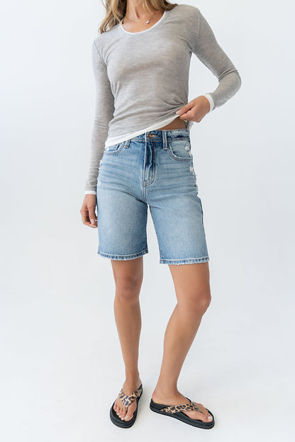 Danika Denim Bermuda Shorts