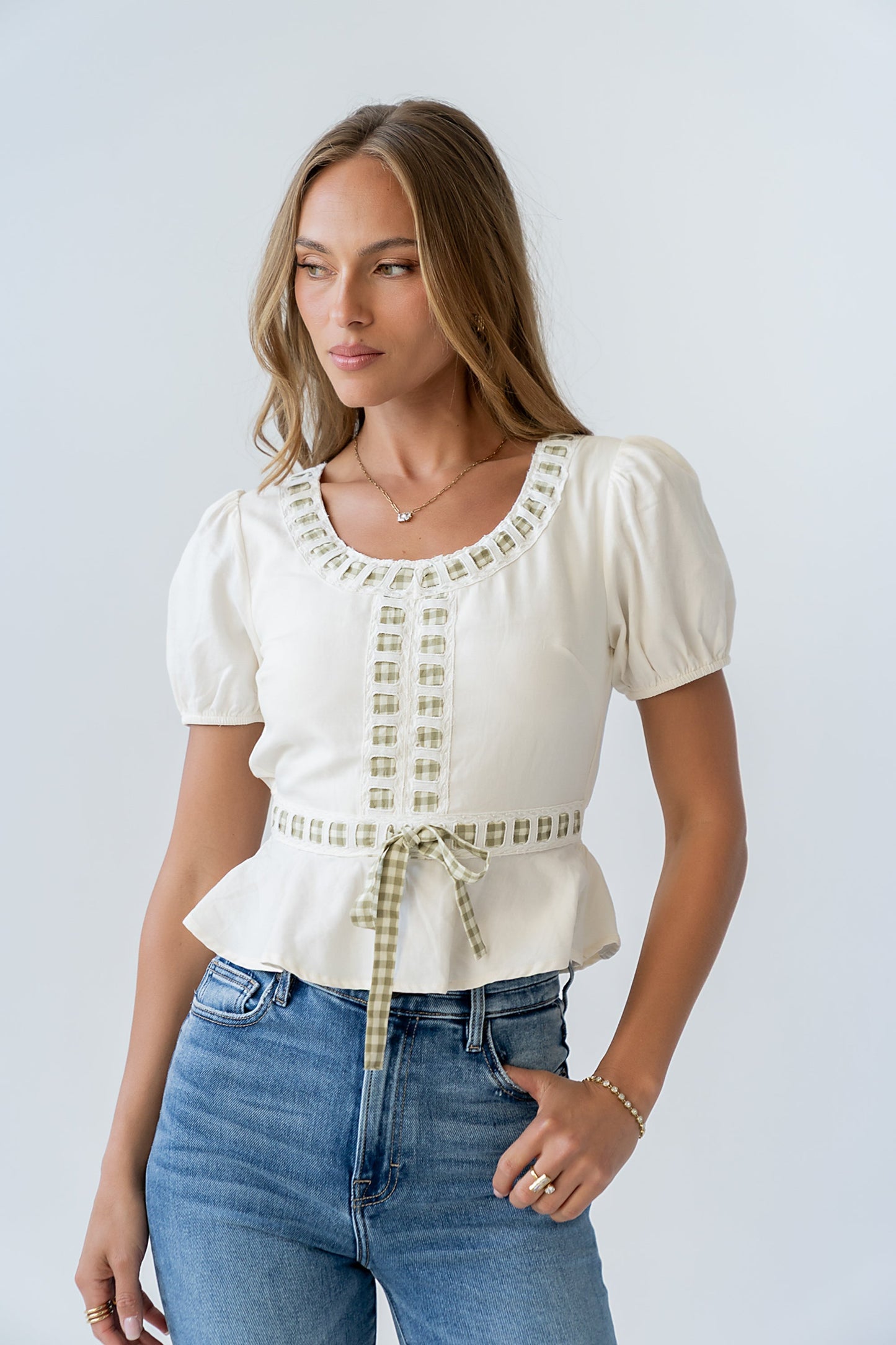 Wesley Baby Doll Top in Ivory