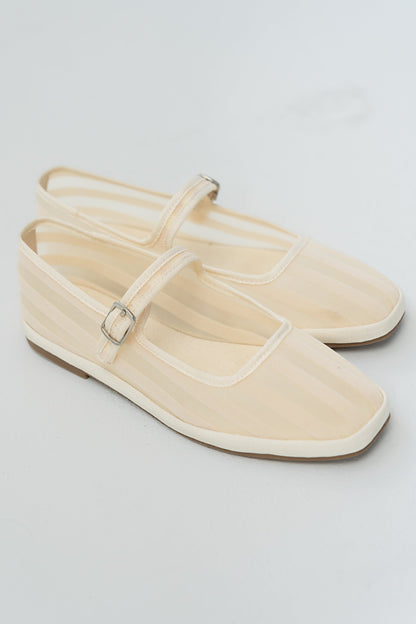 Morocco Mesh Flat in Bone