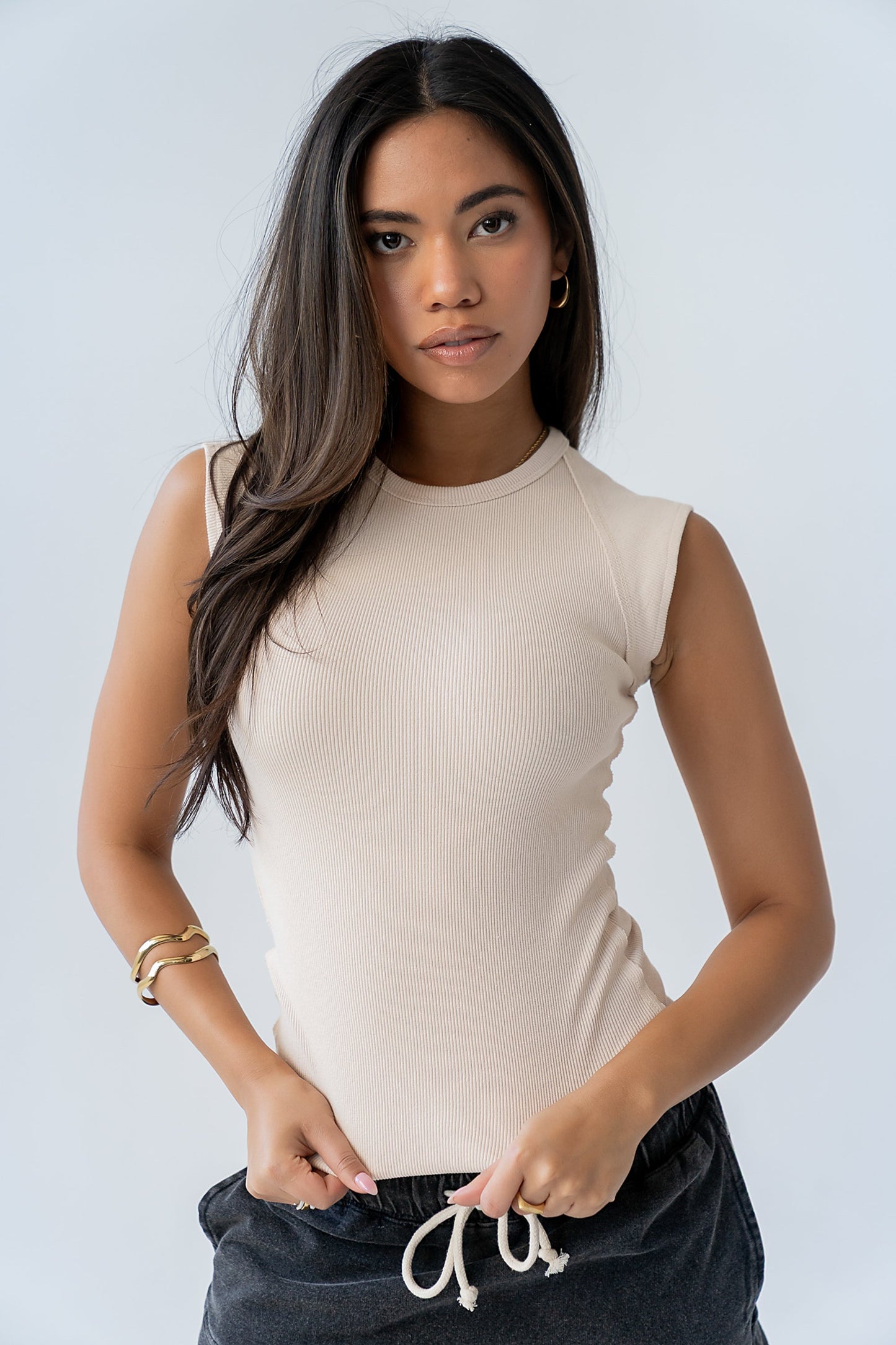 Huxley Tank in Tan