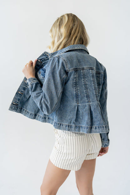Riley Peplum Denim Jacket